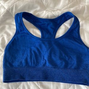 All in Motion Blue Glitter Sports Bra